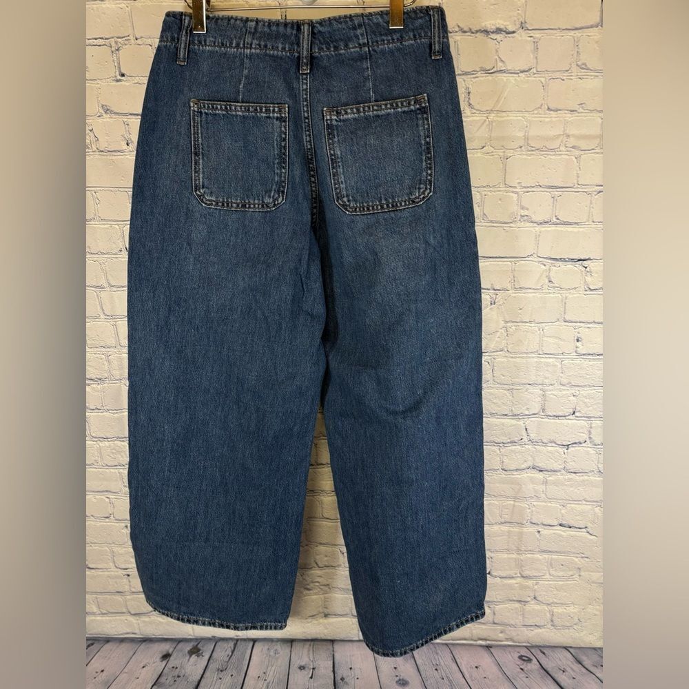 Old Navy Medium Rinse High Rise Nautical Beach Classic Preppy Wide Leg Jeans 4P - Picture 2 of 9